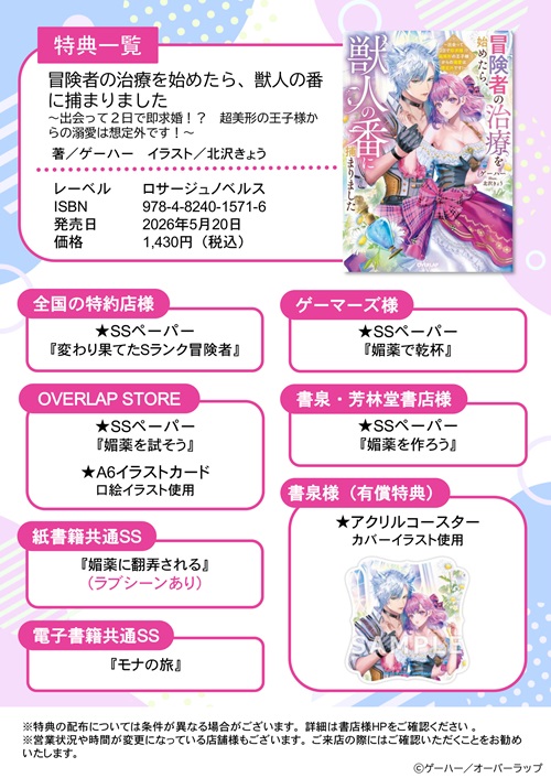 冒険者の治療を始めたら、獣人の番に捕まりました　～出会って２日で即求婚！？　超美形の王子様からの溺愛は想定外です！～